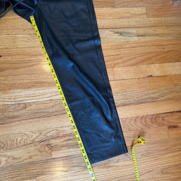 Mango Faux Leather Tapered Pants with Elastic Waistband and Drawstring - Picture 7 of 7